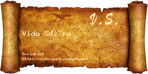 Vido Sára névjegykártya